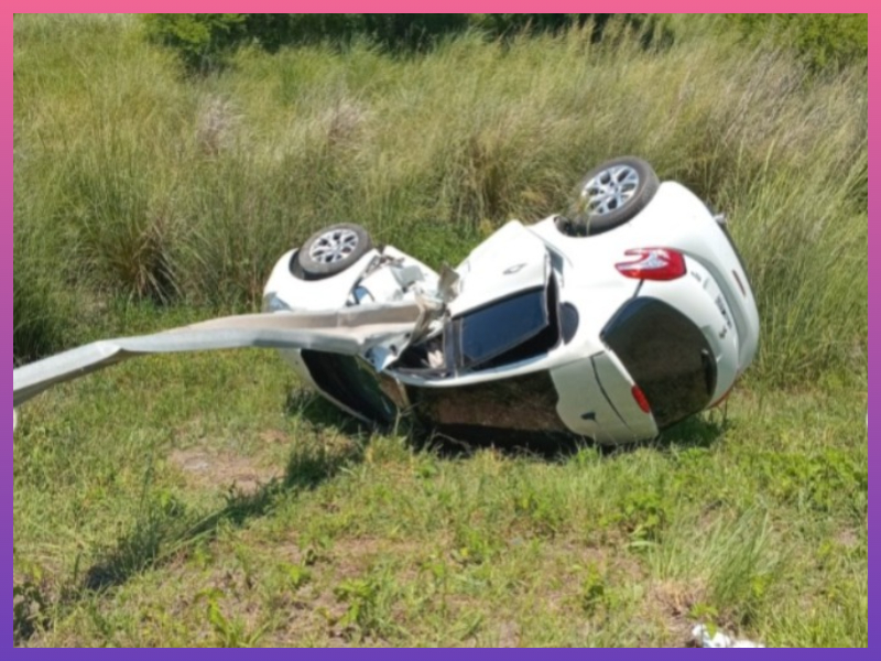 BASAIL: Despiste En La Ruta 11: Una Mujer Volcó Tras Perder El Control De Su Vehículo
