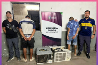 CHACO:  Los Atraparon Con Dos Aires Acondicionados Sustraídos A Una Escuela