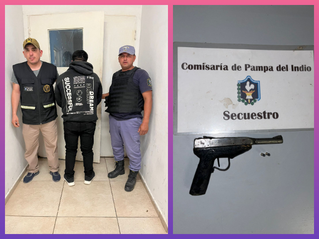PAMPA DEL INDIO: Incautaron Un Arma De Fabricación Casera En Poder De Un Hombre De 26 Años