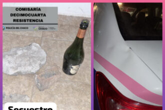 CHACO: Dañaron Un Móvil Policial Durante Un Desorden: Dos Personas Demoradas