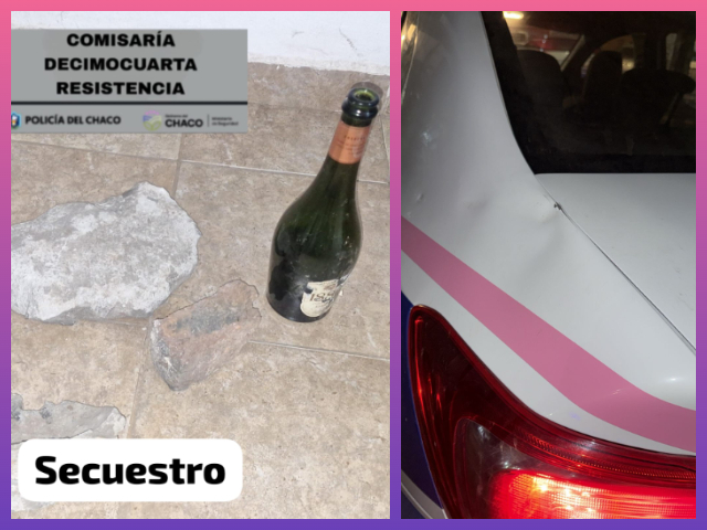 CHACO: Dañaron Un Móvil Policial Durante Un Desorden: Dos Personas Demoradas