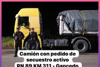 CHARATA: Identificaron Un Camión Y Tenía Pedido De Secuestro