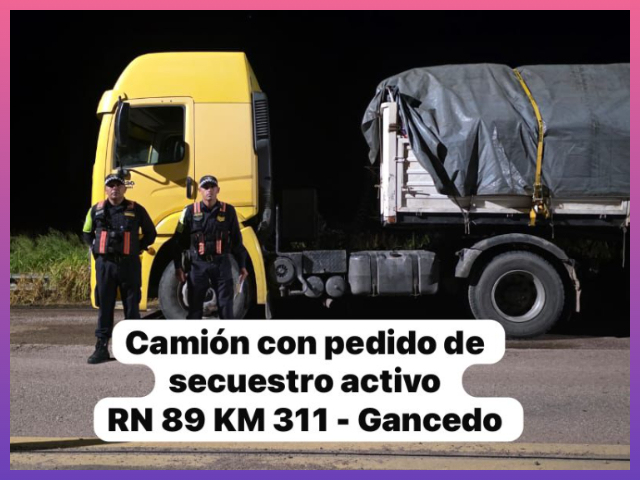 CHARATA: Identificaron Un Camión Y Tenía Pedido De Secuestro