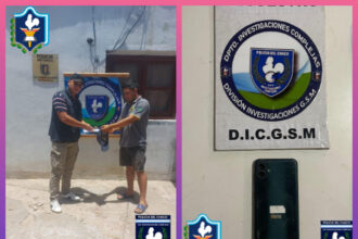 SAN MARTÍN:  Recuperaron Un Teléfono Celular Sustraído En Un Hecho De Hurto