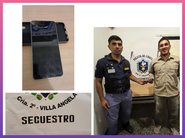 VILLA ÁNGELA: Recuperan Celular Sustraído Hace Unos Días