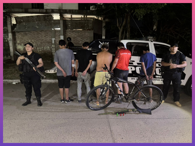 RESISTENCIA: Cinco Hombres Detenidos, Portaban Una Escopeta Lista Para El Disparo