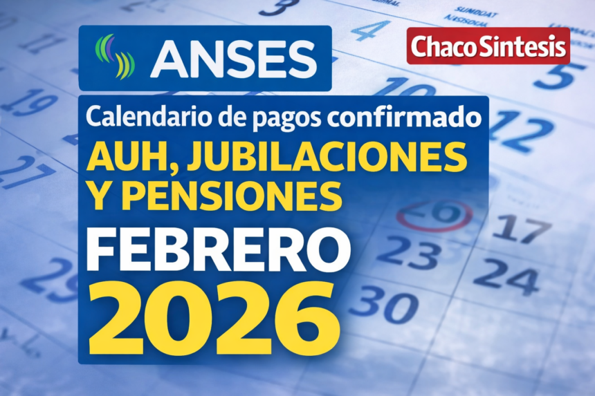 ANSES confirmó el calendario de pagos: cuándo se cobra la AUH, jubilaciones y pensiones en febrero 2026