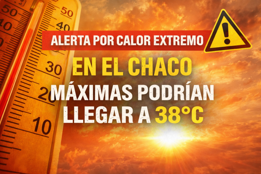 Alerta de calor extremo en el Chaco esta semana: máximas podrían llegar a 38°C