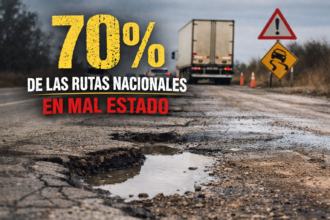 Alerta nacional: casi el 70% de las rutas nacionales están en mal estado