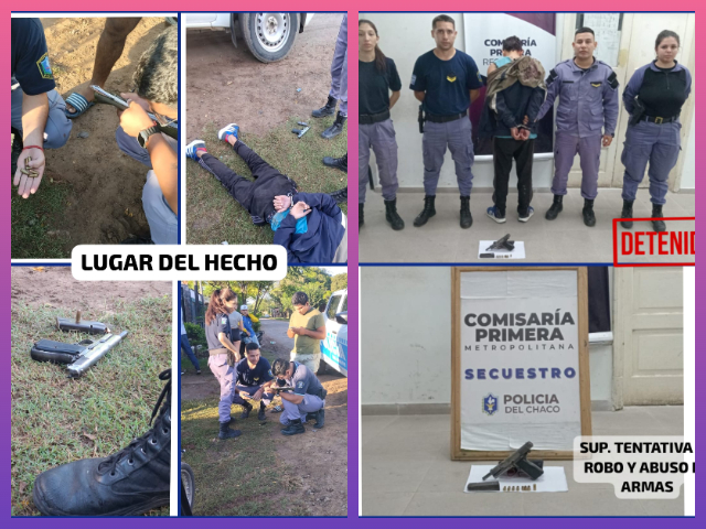 RESISTENCIA:  Detienen A Un Hombre Armado Tras Intento De Robo