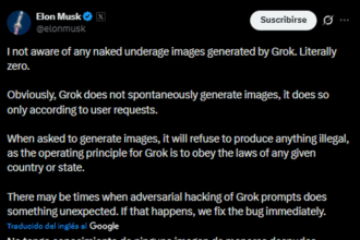 Elon Musk niega acusaciones de que Grok haya creado imágenes sexualizadas de menores mientras la Justicia lo investiga