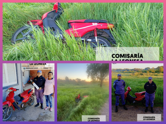 LA LEONESA: En Pocos Minutos Dan Con Moto Sustraída