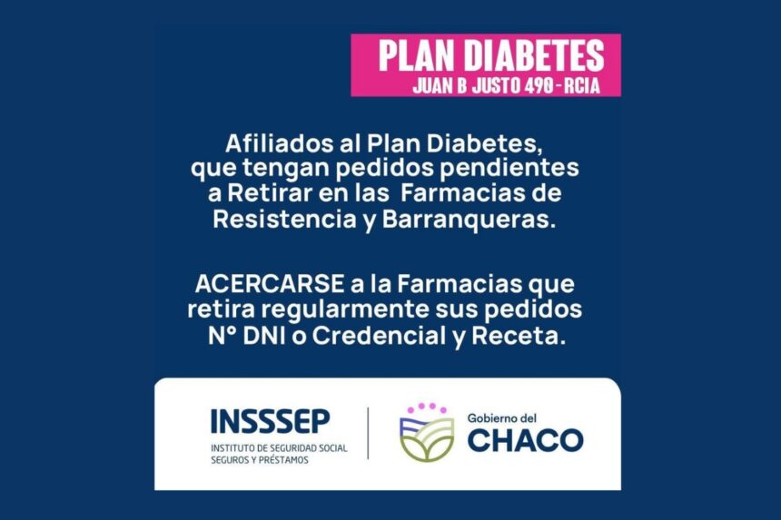 Plan Diabetes: Insssep Recuerda A Afiliados Retirar Sus Pedidos