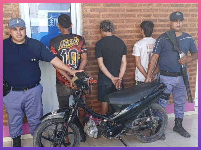 QUITILIPI: Tres Jóvenes Detenidos Con Una Tumbera, Y Una Motocicleta Recuperada