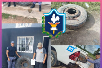 SÁENZ PEÑA: Recuperan Rueda De Auxilio Robada Y Secuestran Un Arma Casera