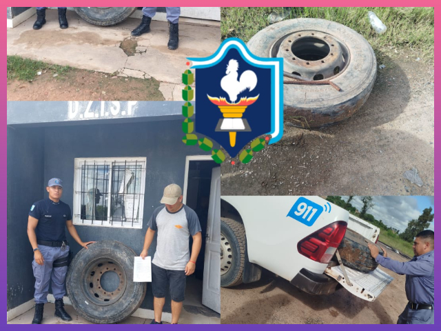 SÁENZ PEÑA: Recuperan Rueda De Auxilio Robada Y Secuestran Un Arma Casera