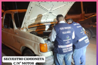 CHACO:   Secuestraron Una Camioneta Ford F-100 Por Presentar Motor Adulterado En Santa Sylvina