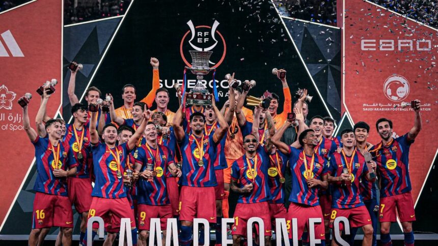 En un partidazo, Barcelona derrotó al Real Madrid y se consagró campeón de la Supercopa de España