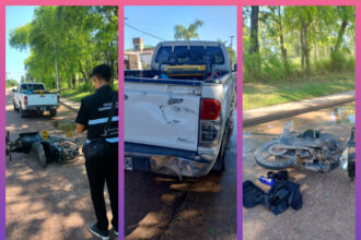 LAS BREÑAS: Joven En Grave Estado Al Chocar Su Moto Con Una Camioneta