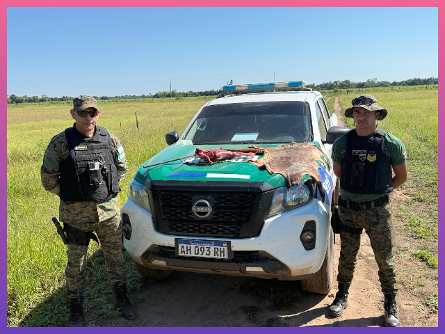CHARATA: Agentes Rurales Secuestraron Armas Y Restos De Animal Silvestre En Pampa Cejas