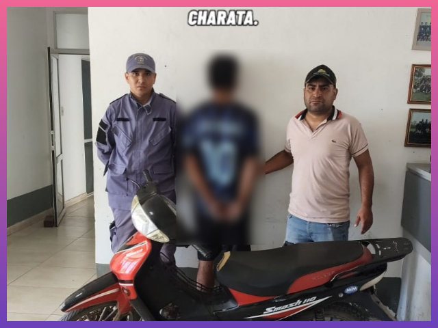 LAS BREÑAS: Recuperaron Una Moto Robada Y Detuvieron A Un Joven Con Armas Blancas