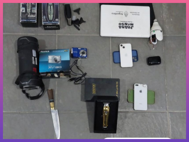 SANTA SYLVINA: Restituyeron Iphones, Cámaras Y Elementos De Peluquería