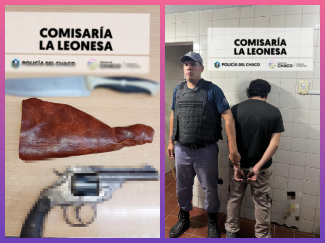LA LEONESA: Molestaba A Transeúntes Con Un Arma De Fuego: Lo Detuvieron