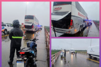 CHACO:   Micro Varado Genera Demoras En El Puente General Belgrano