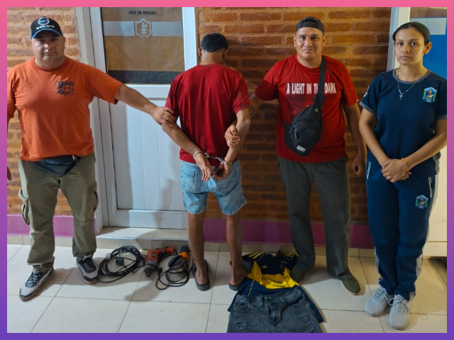 QUITILIPI: Recuperan Herramientas Y Detienen Al Presunto Autor Del Robo QUITILIPI: Recuperan Herramientas Y Detienen Al Presunto Autor Del Robo