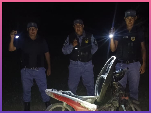 CIERVO PETISO: Secuestro De Estupefacientes Y Motocicleta En Zona Rural