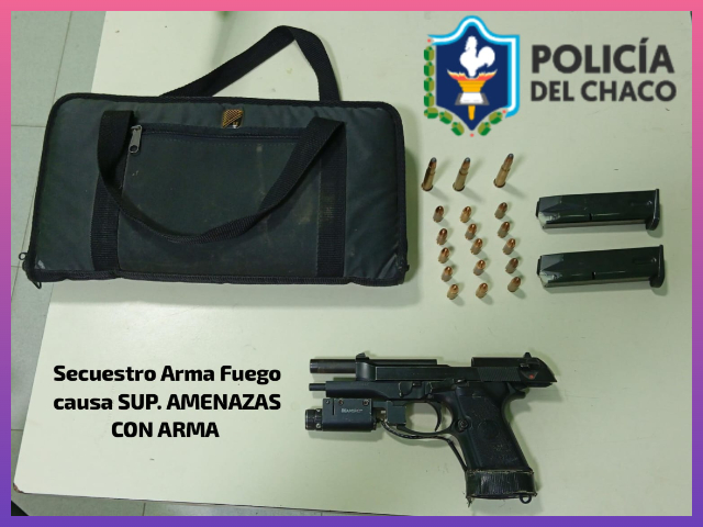 CHACO: Terminó Detenido Luego De Amenazar A Su Madre Con Un Arma De Fuego
