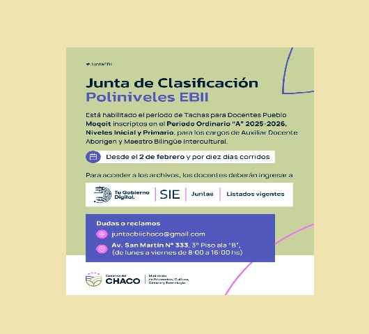 Educación: Está Habilitado El Periodo De Tachas Para Docentes De La Comunidad Moqoit