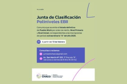 Educación Informa La Publicación Del Listado Definitivo Para Docentes Del Pueblo Wichi Inscriptos En El Período Ordinario A 2025-2026