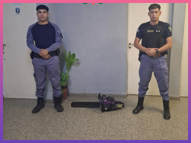 SÁENZ PEÑA: Recuperaron Una Motosierra Buscada Por Hurto SÁENZ PEÑA: Recuperaron Una Motosierra Buscada Por Hurto