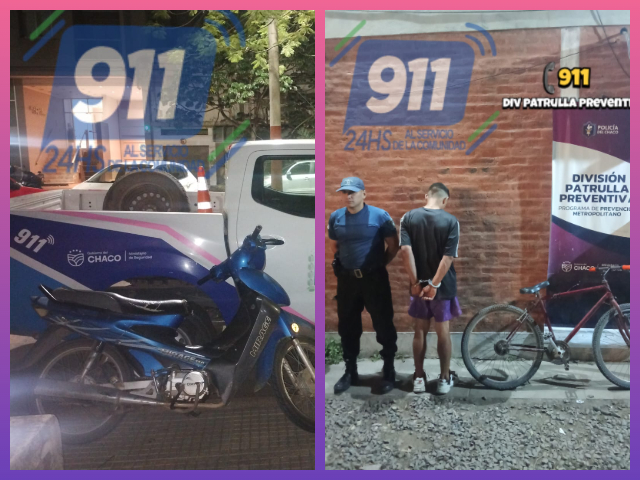 RESISTENCIA: Demoraron A Un Hombre Por Un Hurto Y Secuestraron Una Bicicleta Y Una Motocicleta