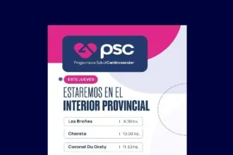 Salud Lleva El Programa De Salud Cardiovascular A Las Breñas, Charata Y Coronel Du Graty