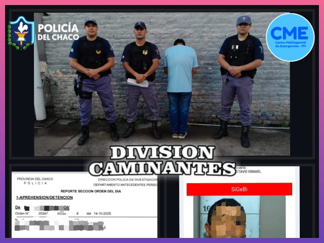 RESISTENCIA: Detienen A Un Hombre Buscado Por La Justicia En Pleno Centro RESISTENCIA: Detienen A Un Hombre Buscado Por La Justicia En Pleno Centro