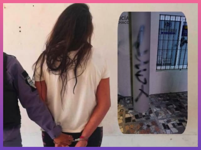 CHARATA: Detuvieron A Una Mujer Acusada De Vandalizar Una Oficina De Seguros CHARATA: Detuvieron A Una Mujer Acusada De Vandalizar Una Oficina De Seguros