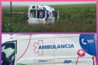 CHACO: Vuelco De Una Ambulancia En La Ruta 16: Dos Ocupantes Salieron Ilesos