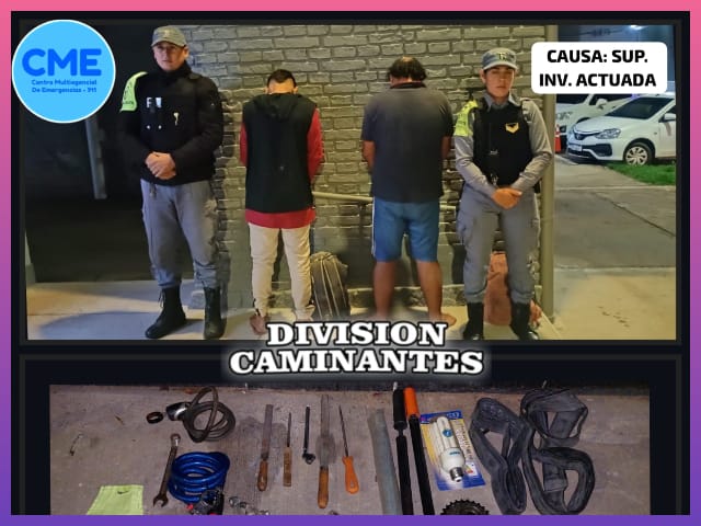 RESISTENCIA: Demoran A Dos Hombres Con Numerosos Elementos De Bicicletas De Dudosa Procedencia RESISTENCIA: Demoran A Dos Hombres Con Numerosos Elementos De Bicicletas De Dudosa Procedencia