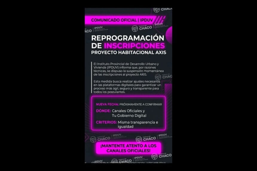 El Ipduv Reprograma Las Inscripciones Al Proyecto Habitacional Axis El Ipduv Reprograma Las Inscripciones Al Proyecto Habitacional Axis