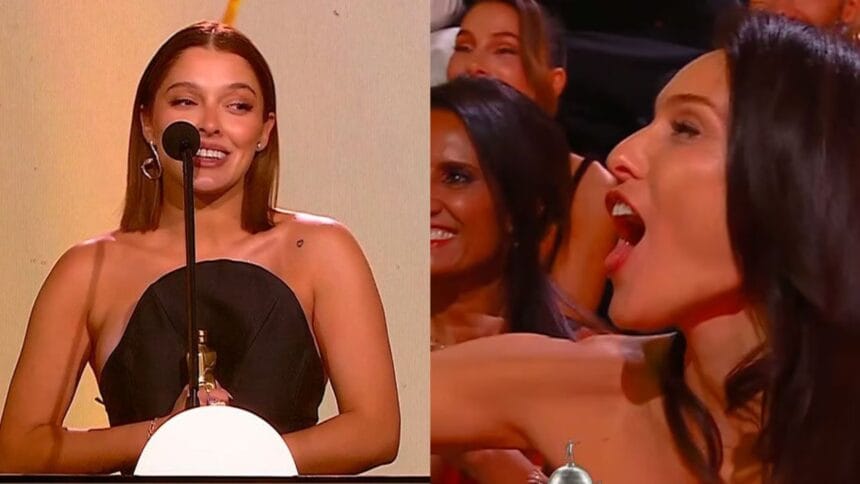 La reacción de Pampita al ver que Sofía “La Reini” Gonet le ganó en los Martín Fierro