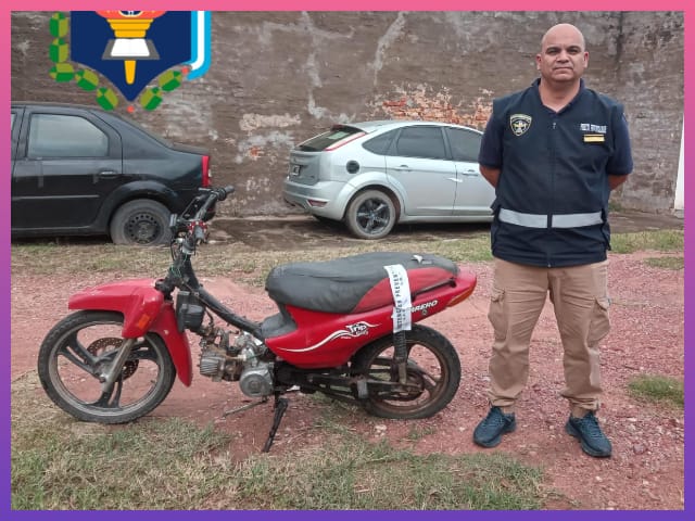 MACHAGAI: Secuestran Una Motocicleta Con Pedido Activo Por Hurto