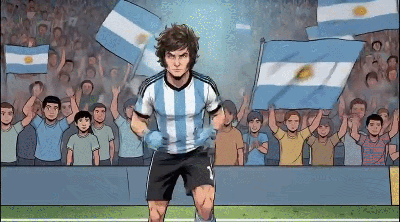 Video: el spot a lo “Supercampeones” de Javier Milei que fue viral