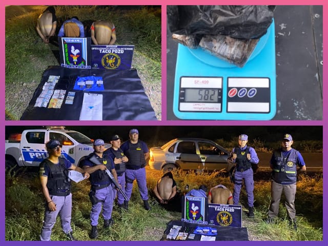 TACO POZO:  Secuestran Más De Medio Kilo De Cocaína Y Tres Personas Quedaron Aprehendidas