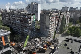 Videos: un masivo ataque de Rusia a Ucrania con drones causó seis muertos