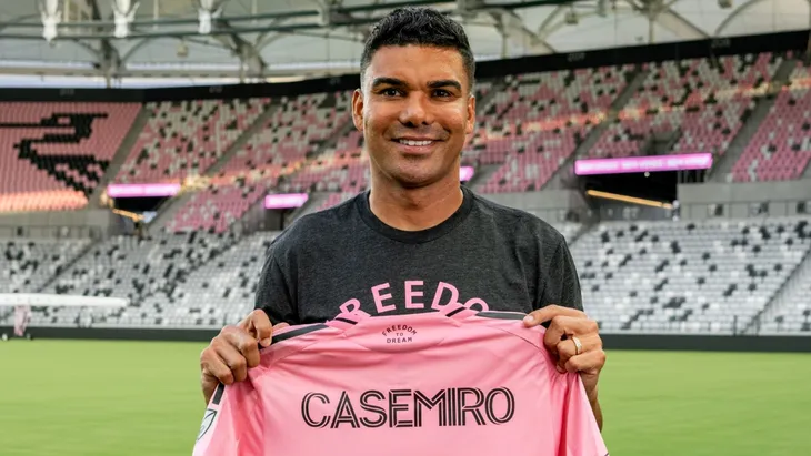 Casemiro con la camiseta del Inter Miami