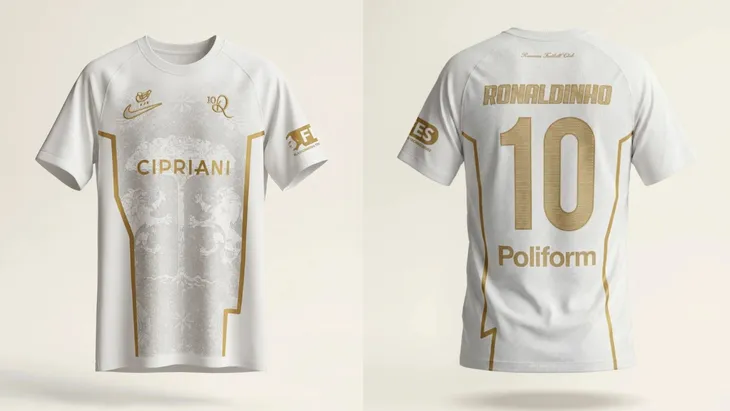 La nueva camiseta que utilizará Ronaldinho.