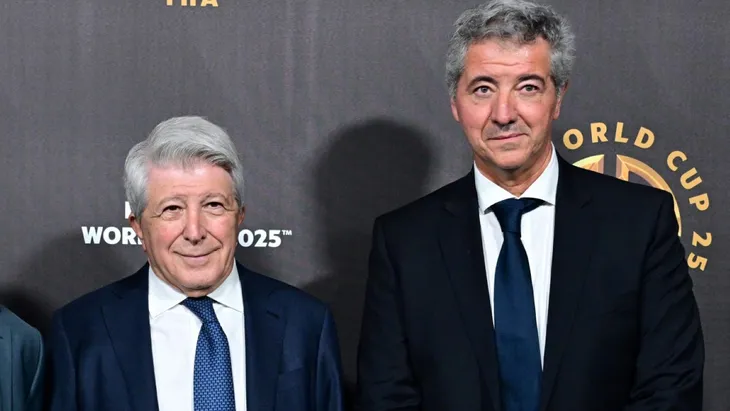 Enrique Cerezo, presidente del Atlético Madrid, y Miguel Ángel Gil Marín, CEO de la institución.