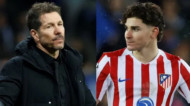 El Cholo Simeone sigue esperando al mejor Julián. El Cholo Simeone sigue esperando al mejor Julián.